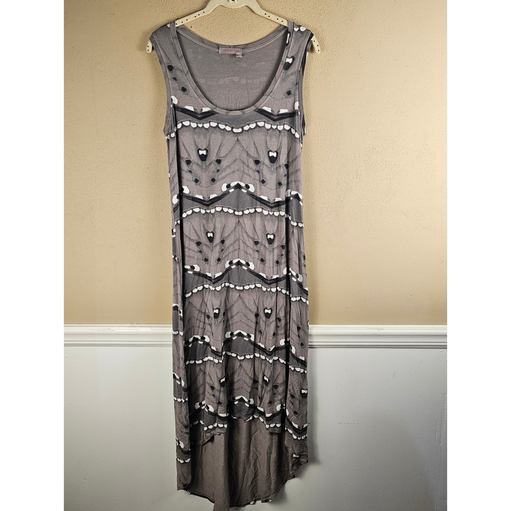 Fresh Produce Womens Gray Hi Front Tank Maxi Dress Medium
